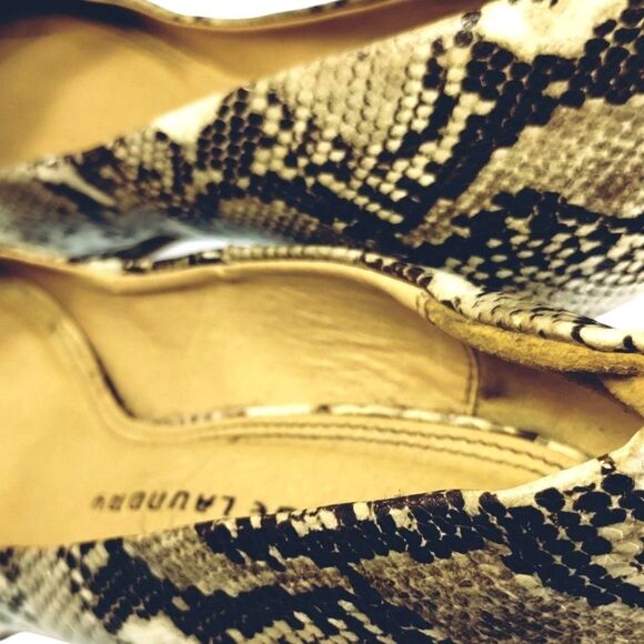 Faux Snakeskin Platform Stilleto Heels Women's 8.5 Slip On Pumps - Picture 8 of 11